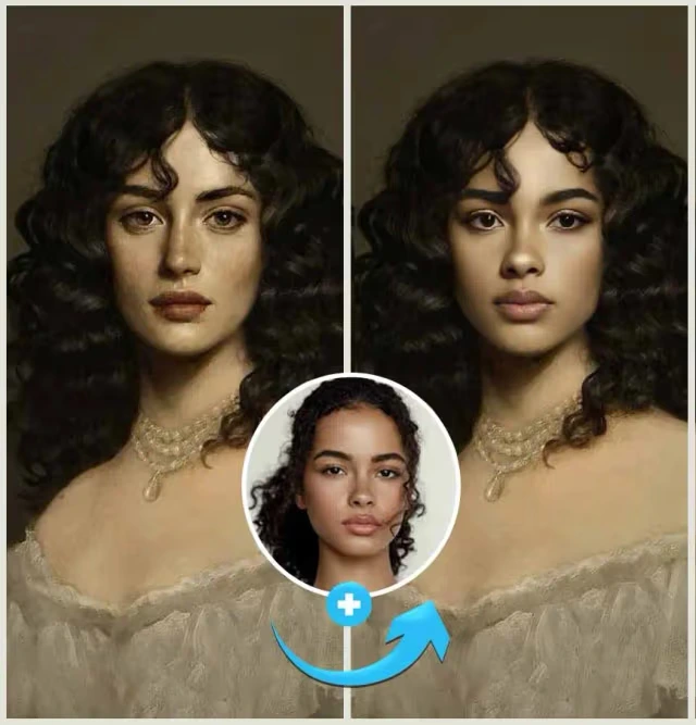 AI Face Swap transformation demonstration